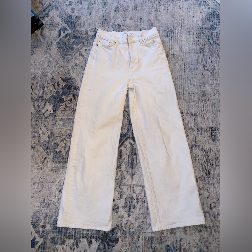 & Other Stories white denim pants